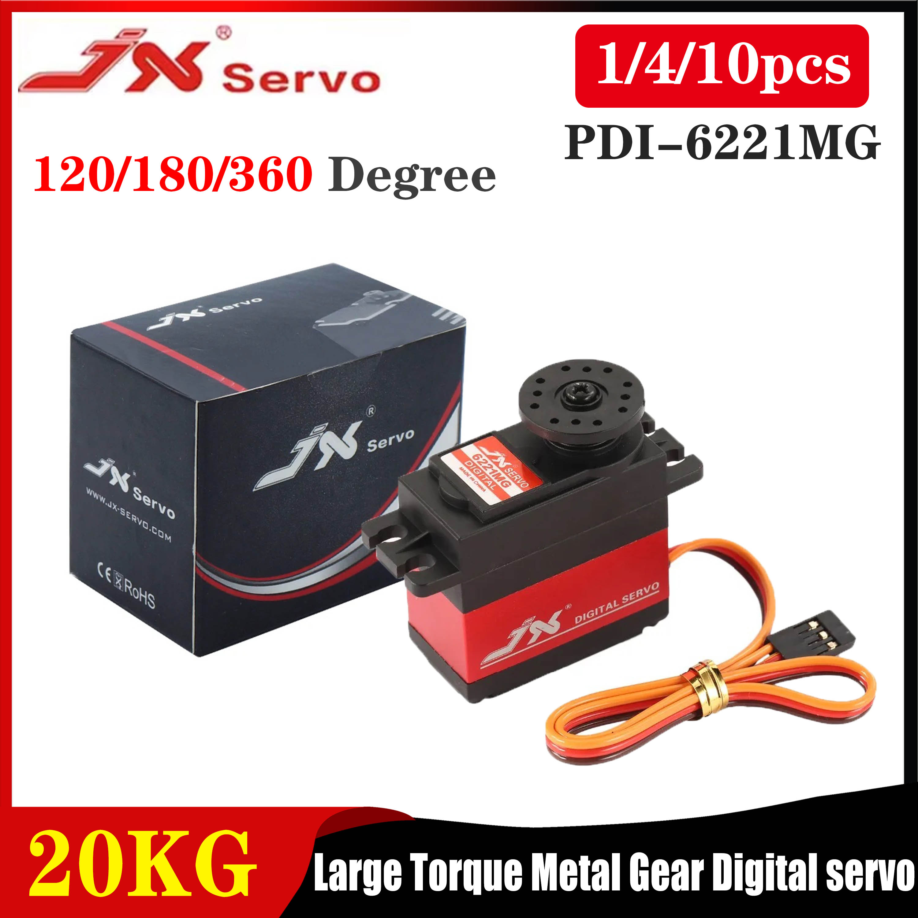JX PDI-6221MG 20KG Large Torqu - Rc Helicopter Large review and price