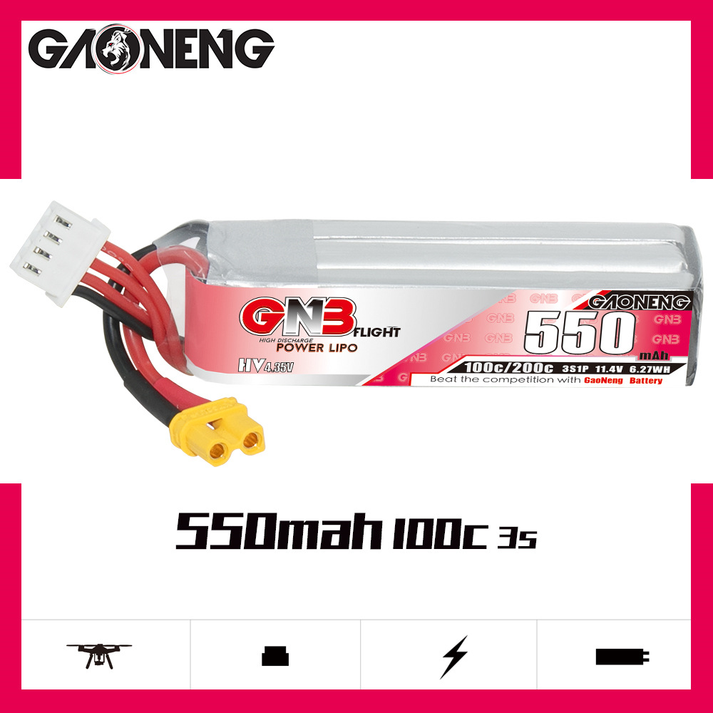 GNB HV 11.4V 550mAh 100C/200C  - Rc Helicopter Parts review and price
