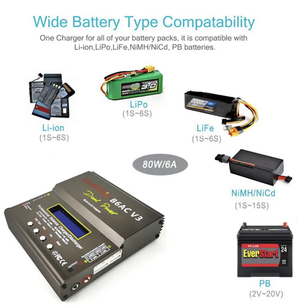 80W imax B6AC V3 Balance Charg - Rc Helicopter Charger review and price