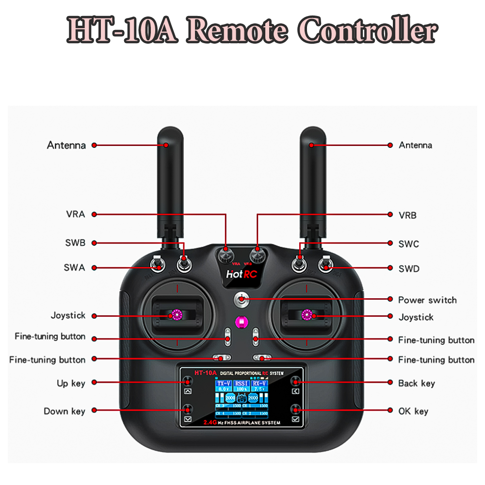 Hotrc HT-10A 2.4G 10CH Transmi - Rc Helicopter Remote Control review and price