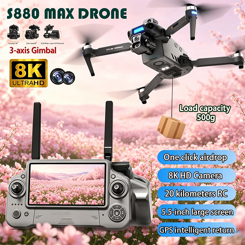 2026 New 8K Dual Camera Drone  - Rc Helicopter Electric review and price