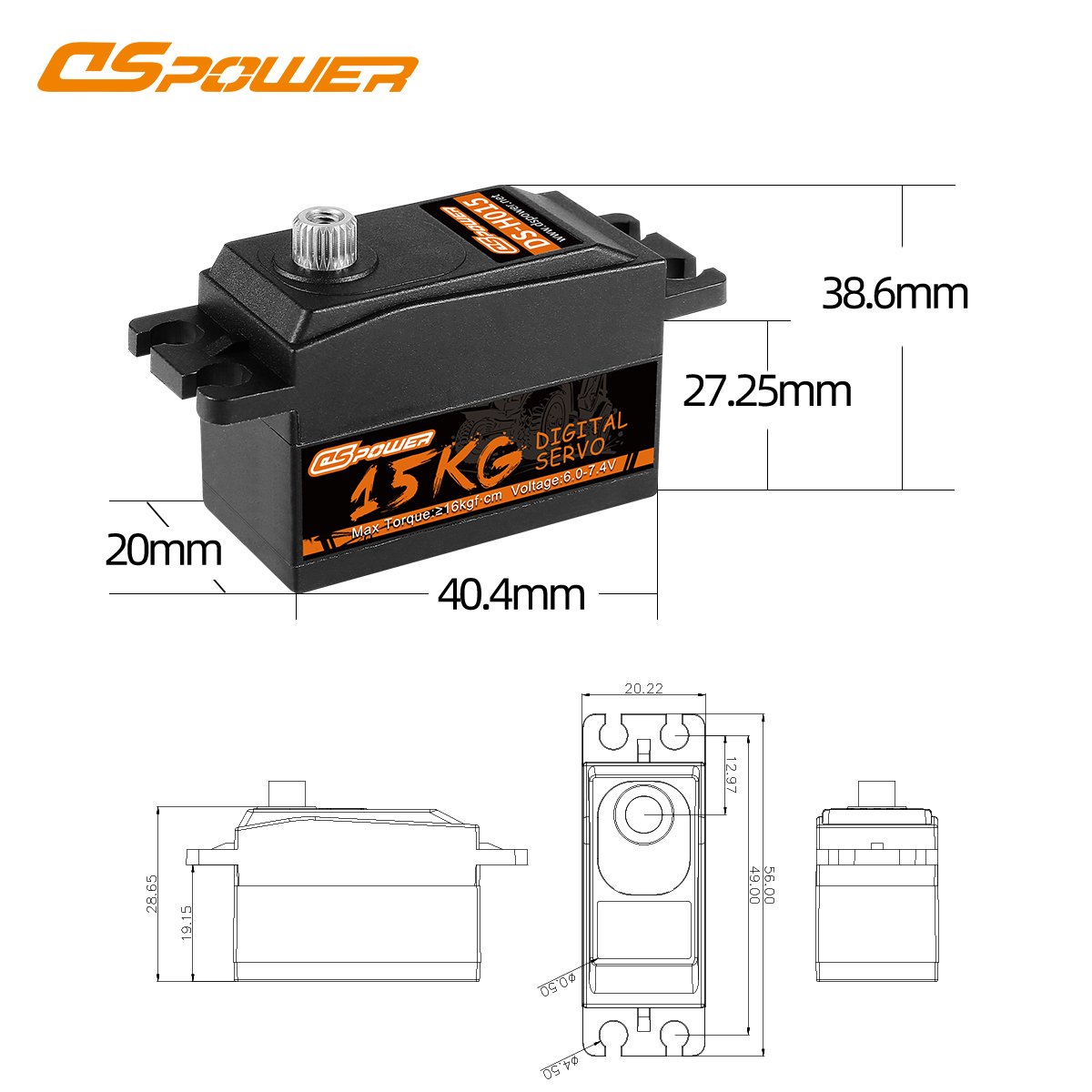 DSpower 15KG High Troque Metal - Rc Helicopter Motor review and price