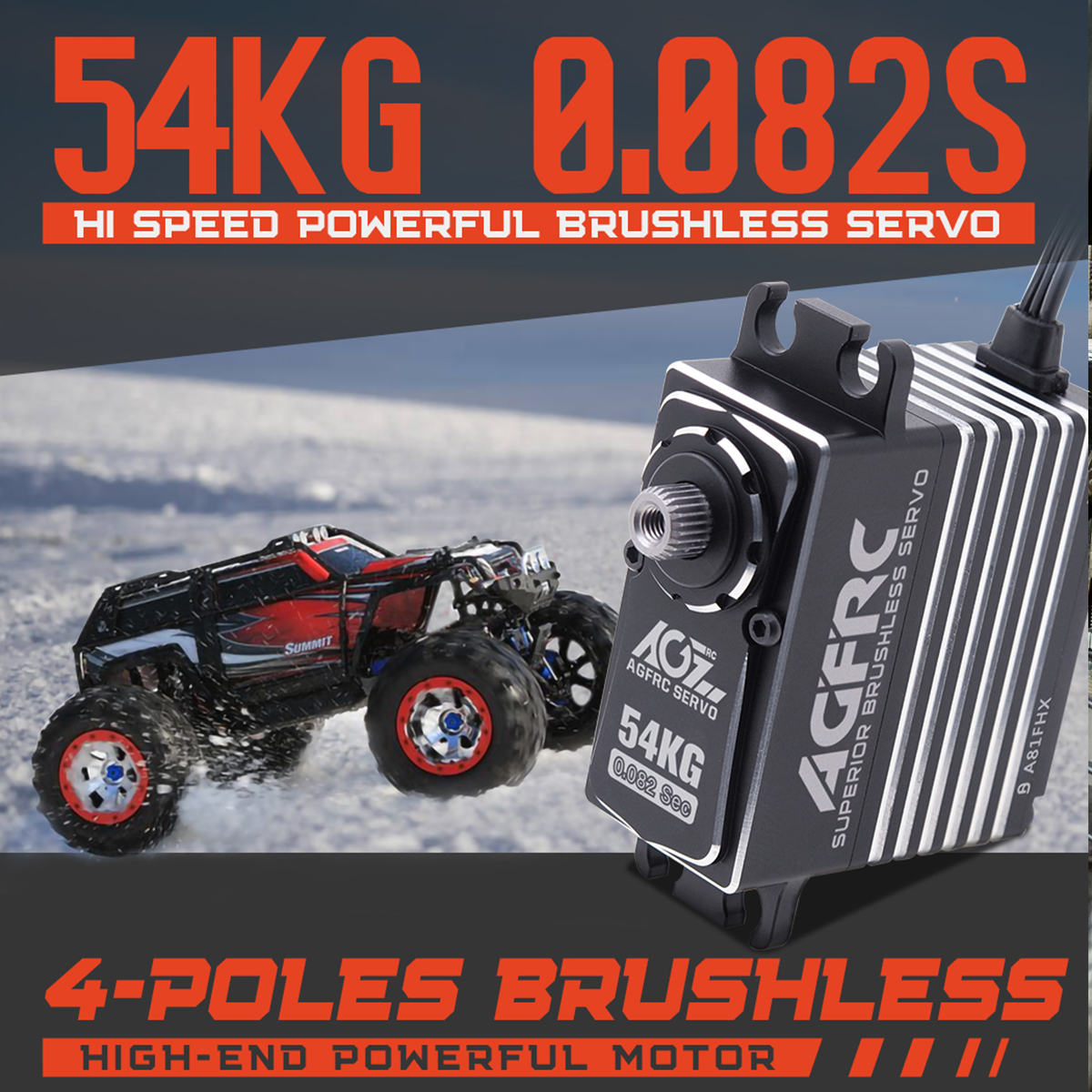 AGFRC A81FHX 54KG HV 4-Pole Br - Rc Helicopter Large review and price