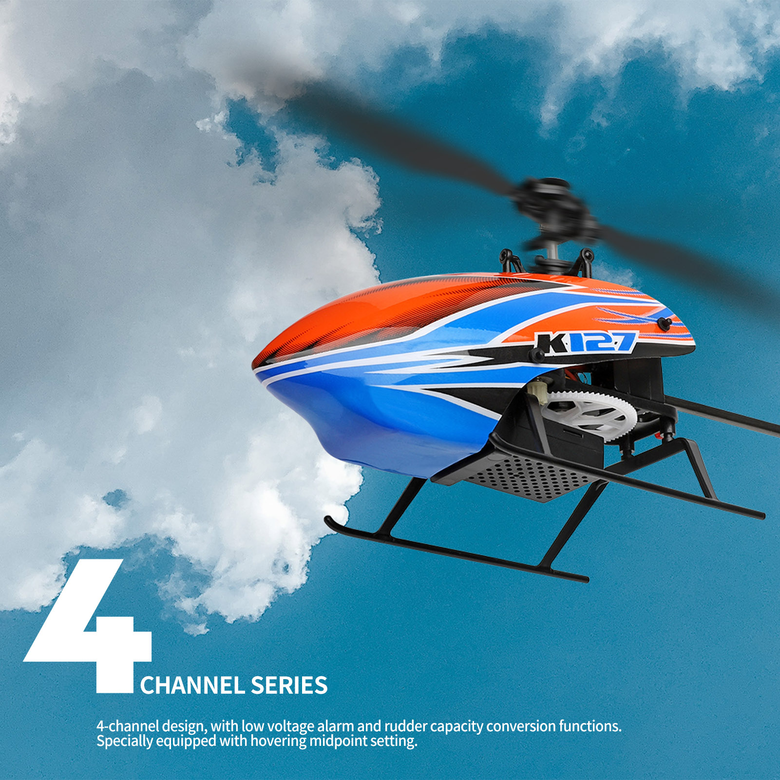 WLtoys XK K127 4CH 6-axis Gyro - Rc Helicopter Single Rotor review and price